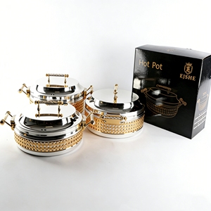 Lot de 3 casseroles isothermes 3,5L 4,5L 5,5L pour garder les aliments au chaud, idéal pour les mariages et les réceptions au Moyen-Orient, grande capacité, fourniture B2B - Product Image 2