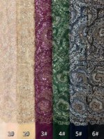 Tissu en maille orné de perles, de sequins et de fleurs pour robe de soirée 2026 – Traitement personnalisé