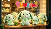 Peluche personnalisée en forme de lapin, jouet en peluche doux pour la décoration de la maison ou du bureau, cadeau pour enfants, peluche lapin