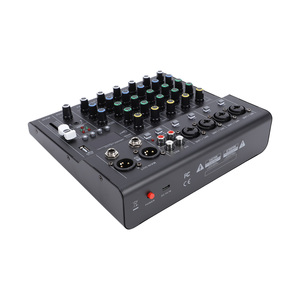 Mixer Audio Portatile a 6 Canali con Lettore MP3 BT, Alimentazione Phantom 48V, Amplificatore per Chitarra Integrato, Console Mixer per Studio - Product Image 6