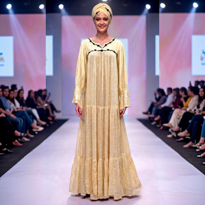 African Dresses Women Rayon Floral Printed V Neck Long Sleeve Maxi Dress Embroidery Luxury Islamic <b>Muslim</b> Modest Eco-Friendly - Product Image 4