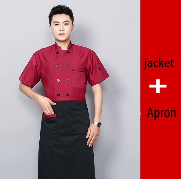Short sleeve red+apron