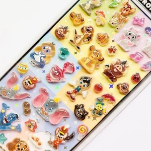 Autocollant en cristal 3D gaufré, motifs <span class=keywords><strong>Dumbo</strong></span>, Sirène, Winnie l'Ourson, Zootopia, autocollant scellé en cristal solide - Product Image 2