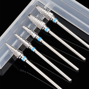 Broca de Carburo de Tungsteno 5 en 1 con Punta Cónica de 3/32" para Limpiar Cutículas y Realizar Cortes Cruzados, para Uso en Salón, Hogar y Estudio de Arte de Uñas - Product Image 5