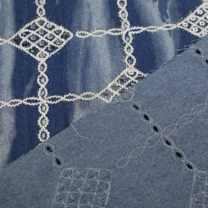 Chaqueta vaquera de seda dorada para hombre y mujer, pantalones de vestir, abrigo, cordón elevado, bordado, lentejuelas, <span class=keywords><strong>poli</strong></span>éster, algodón, tela lisa para niñas - Product Image 4