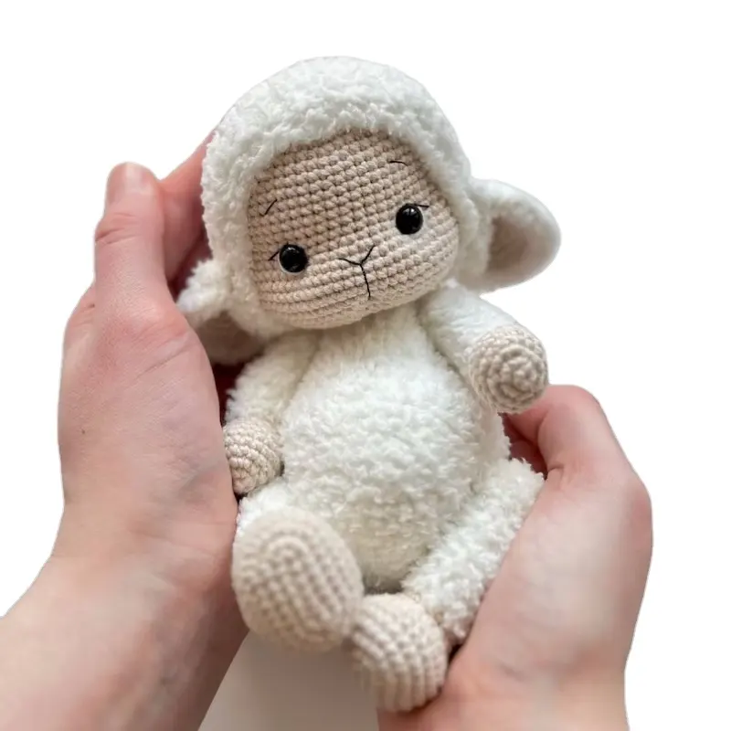 2024新着手作りかぎ針編みリトルシープアミグルミ動物のおもちゃかぎ針編みラムかぎ針編み動物のおもちゃ子供のための