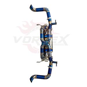 Sistema de Escape Catback con Válvulas Vortex Blue Titanium para Audi R8 V10 5.2L 2024-2025 con Entradas Flexibles Dobles y Salidas de Escape Azules - Product Image 3