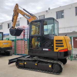 Excavadora Usada Compacta Hidráulica Sany SY55C de 5.5 Toneladas, de Alta Calidad y Bajo Número de Horas, para Construcción - Product Image 3