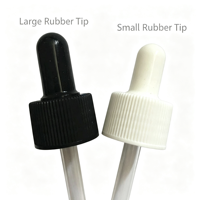 Bouchon compte-gouttes Premium 24/410 à rayures verticales en plastique avec bulbe en caoutchouc pour flacon d'huile essentielle Boston – Meilleure vente