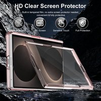 Étui de luxe transparent intégral avec film de protection pour Samsung Z Fold 8 Wide 7 6 5 4 3, support magnétique rotatif à 360°