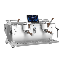 Machine à café expresso semi-automatique professionnelle double groupe, populaire en gros