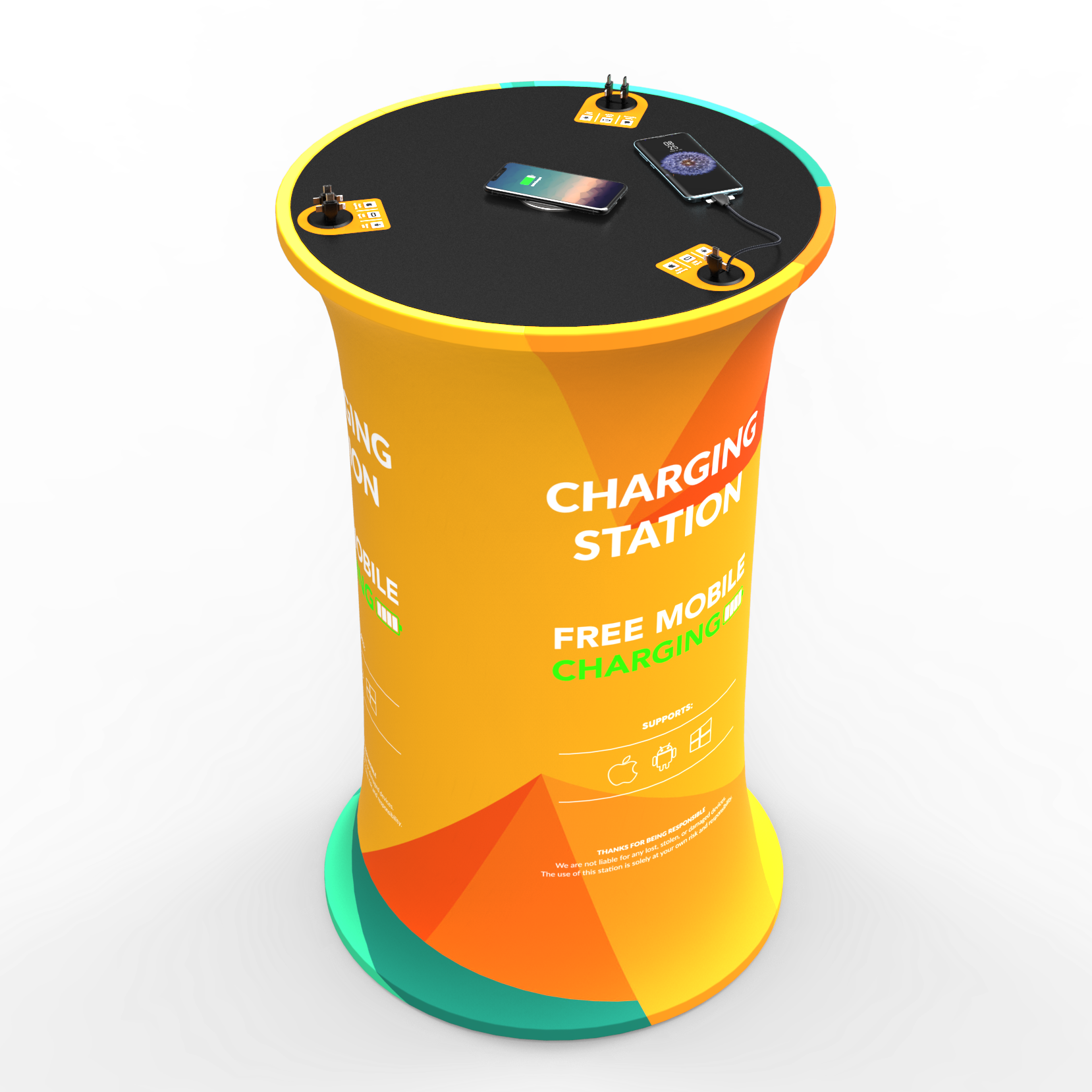 Kidigi Цыганский рекламный стол мобильный телефон беспроводной зарядный стол идеально подходит для мероприятий и выставок