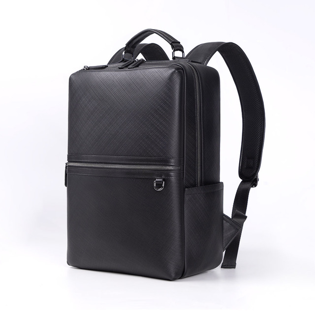 Multifunctional Leather Laptop Backpack for Men, Fashionable Trendy Top-layer Cowhide, Perfect for Business Travel and School