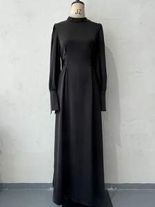 เดรสผ้าซาตินน้ำหนักเบาสไตล์ Abaya แฟชั่นใหม่ระบายอากาศได้ดีสำหรับฤดูร้อน - Product Image 6