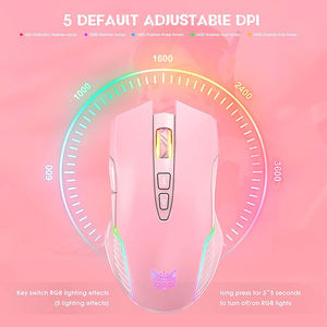 Ratón Gamer Ergonómico Inalámbrico <span class=keywords><strong>ONIKUMA</strong></span> <span class=keywords><strong>CW905</strong></span> 2.4G Rosa para Chicas - Product Image 4
