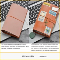 Carnet de voyage entièrement fait main TN Journal en cuir ciré créatif et tendance, authentique