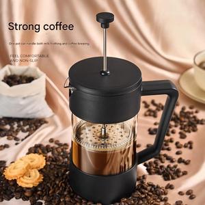 Cafetière à piston Emode en verre transparent avec filtre à mailles fines et piston - Product Image 2