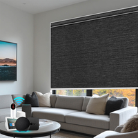 Özel %100 Karartmalı Elektrikli Motorlu Stor Perdeler WiFi Uygulama Kontrolü Alexa Uyumlu Uzaktan Kumanda Modern Lüks Tasarım
