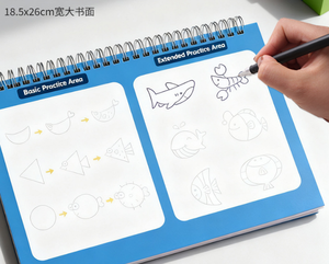 Custom Yiwu Factory 6Pcs Sank Magic Exercise Book Grooved Handwriting <strong>Practice</strong> Books Set for Kids School Learning Supplies - Product Image 2