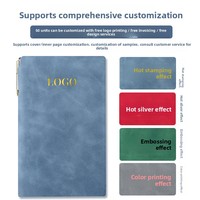 Porte-stylo A6 portable, bloc-notes personnalisé avec logo imprimé, en cuir souple, pour bureau, bloc-notes épaissi, cadeau, colle sans fil