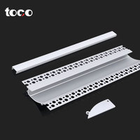 Profilé en aluminium d'extrusion plâtré dans le plafond Cloison sèche Coin Architectural Aluminium Led Profile Light