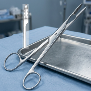 Pinces de Gross Maier droites sans cliquet, instrument chirurgical pour la chirurgie générale, certifiées CE Classe I, manuelles - Product Image 2