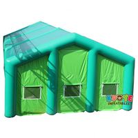 Tente gonflable portable à éclairage LED, cube, pour fête et sorties en boîte de nuit, événements