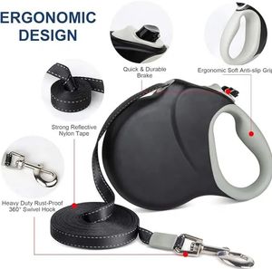 8M 50kg correa retráctil automática de nylon para perros cachorros viajes al aire libre caminar senderismo cuerda de tracción collares para mascotas para cómodo - Product Image 5