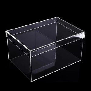 <strong>Clear</strong> Square Acrylic Organizer Storage Containers Acrylic Poker <strong>Card</strong> Display <strong>Box</strong> With Lid - Product Image 3