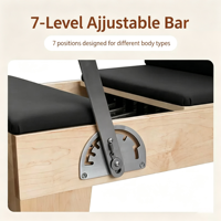 Equipo Profesional de Pilates Core Reformer de Madera de Caucho para Gimnasio, Venta al por Mayor Directa de Fábrica
