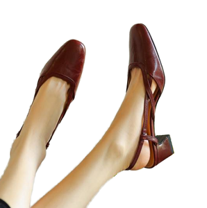 Sandalias <span class=keywords><strong>de</strong></span> tacón alto para mujer Compras en línea <span class=keywords><strong>de</strong></span> cuero genuino a la moda - Product Image 1