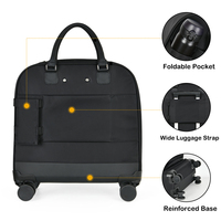 Maßgefertigte Professionelle Mobile Bürotasche 18 Zoll Untersitz-Koffer Wasserdichter Oxford Rollkoffer für Geschäftsreisen