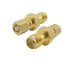 1 Buah SMA Female Jack Ke SMC Male Plug LURUS RF Coaxial Connector SMC-SMA Adapter F/F