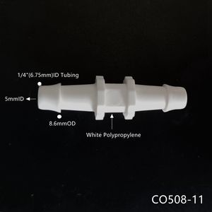 Raccord de tuyau à barbillon série JU PP 500, 1/4" 5/16", connecteur de tube en plastique droit à 2 voies - Product Image 3