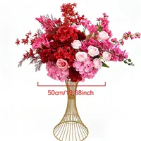 40cm/80cm Bunga Sutra Mawar Pink Hydrangea Baby's Breath Buatan untuk Dekorasi Meja Pernikahan, Ide Latar Belakang, Hiasan Lorong, Bola Bunga