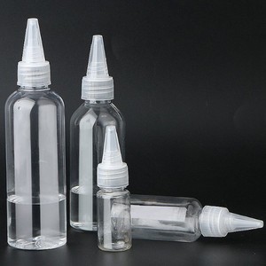 Pet Transparent <b>Glue</b> <b>Bottles</b> 30ml With Pointed Spouts Screw Cap Sealing For Chemical Packaging - Product Image 2
