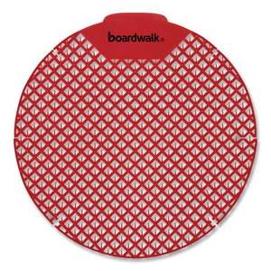 Écrans anti-éclaboussures pour urinoirs Boardwalk, parfum cerise, rouges, lot de 12, très flexibles, boucliers protecteurs désodorisants pour la plupart des urinoirs - Product Image 3