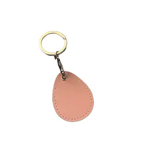 PU Leather Mini Water Drop Solid Color Card Sleeve Small Access Control Card Rectangular Key Case