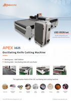 Machine de découpe automatique de tissus à couteau oscillant CNC Apex, best-seller, avec moteur PLC, certifiée CE, 220V/380V