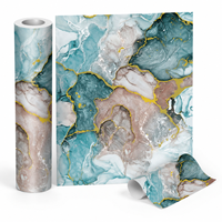 Papier peint auto-adhésif en marbre bleu vert à motif abstrait pour la décoration murale de la maison, du bureau et l'inspiration de la décoration intérieure
