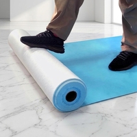 Film de protection de sol en PE réutilisable sans résidus, isolation pour peinture, protection de tapis pour travaux de rénovation intérieure