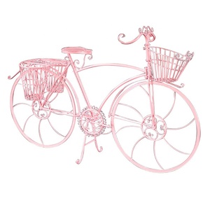 <span class=keywords><strong>Maceta</strong></span> de Bicicleta Blanca, Jardinera Decorativa de Metal, Soporte de Flores para Jardín de Bicicletas para Bodas - Product Image 3