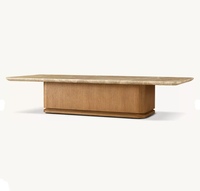 Table basse rectangulaire RH OEM en chêne américain, luxe, pour salon moderne, villa, hôtel, marbre, mobile, décorative