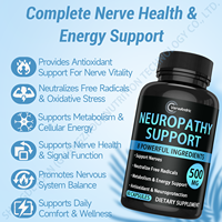 Capsules de soutien pour la neuropathie chez l'adulte OEM, acide alpha-lipoïque, vitamines B, 60 unités, compléments alimentaires, santé des nerfs, antioxydant