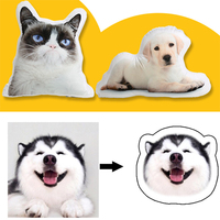 Coussin personnalisé en forme de chien ou de chat, oreiller pour la décoration de la maison, du bureau ou de la maison, échantillon gratuit