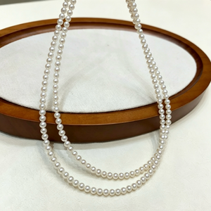 Cadena de Perlas Naturales de Agua Dulce de 3-3.5mm, Grado AA, Buen Brillo, Forma Pequeña, Perlas Sueltas, Accesorios de Joyería Semielaborados, Venta al Por Mayor - Product Image 3