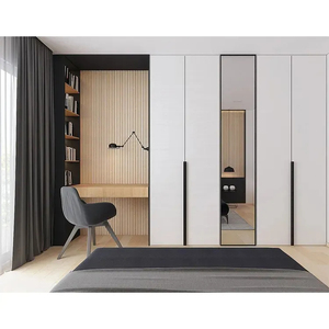 Moderne Kleider schränke aus massivem Eichenholz MDF Holz kleidung Almirah mit klassischem Schlafzimmer stil Inklusive Schubladen Home Hotel Use