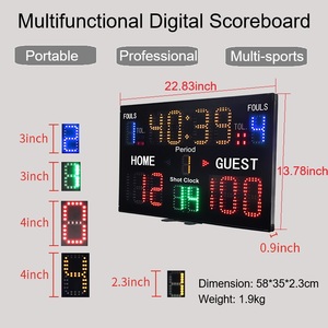 Control <span class=keywords><strong>de</strong></span> consola remoto inalámbrico alimentado por batería recargable Múltiples deportes usados Led Marcador <span class=keywords><strong>de</strong></span> baloncesto digital electrónico - Product Image 3