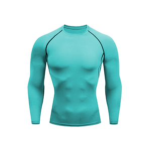 Rashguard Premium pour Homme pour l'entraînement MMA en salle, respirant, à compression, manches longues, séchage rapide, protection respirante, vêtements de sport - Product Image 1