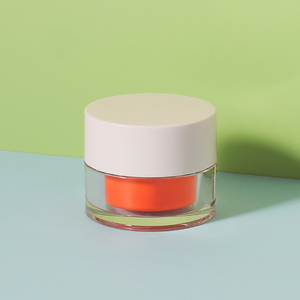 Pot en plastique acrylique Dalica Packaging avec couvercle blanc et intérieur orange, couleur et logo personnalisés, design moderne et <span class=keywords><strong>minimaliste</strong></span> pour cosmétiques - Product Image 6